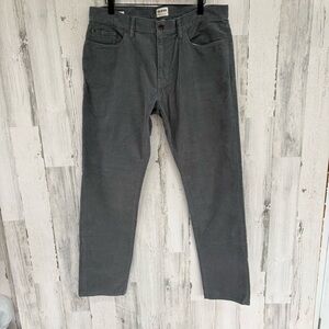 Todd Snyder Men’s Size 34X32 Zip & Button Closure Corduroy Pants In Gray